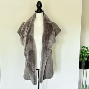 Lafayette 148 cashmere/ Lamb fur vest